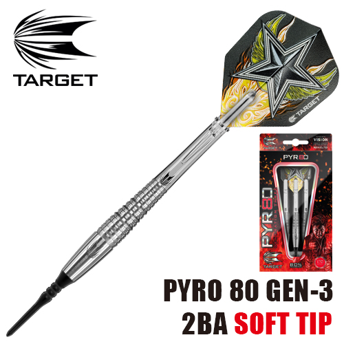 80% of dart barrel TARGET PYRO 80 GEN-3 target pyro 80 generation 