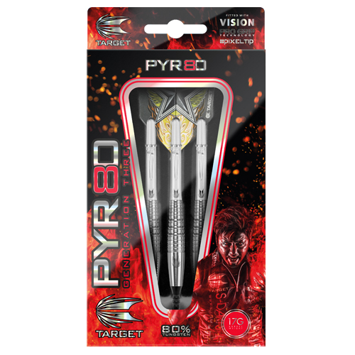 80% of dart barrel TARGET PYRO 80 GEN-3 target pyro 80 generation 