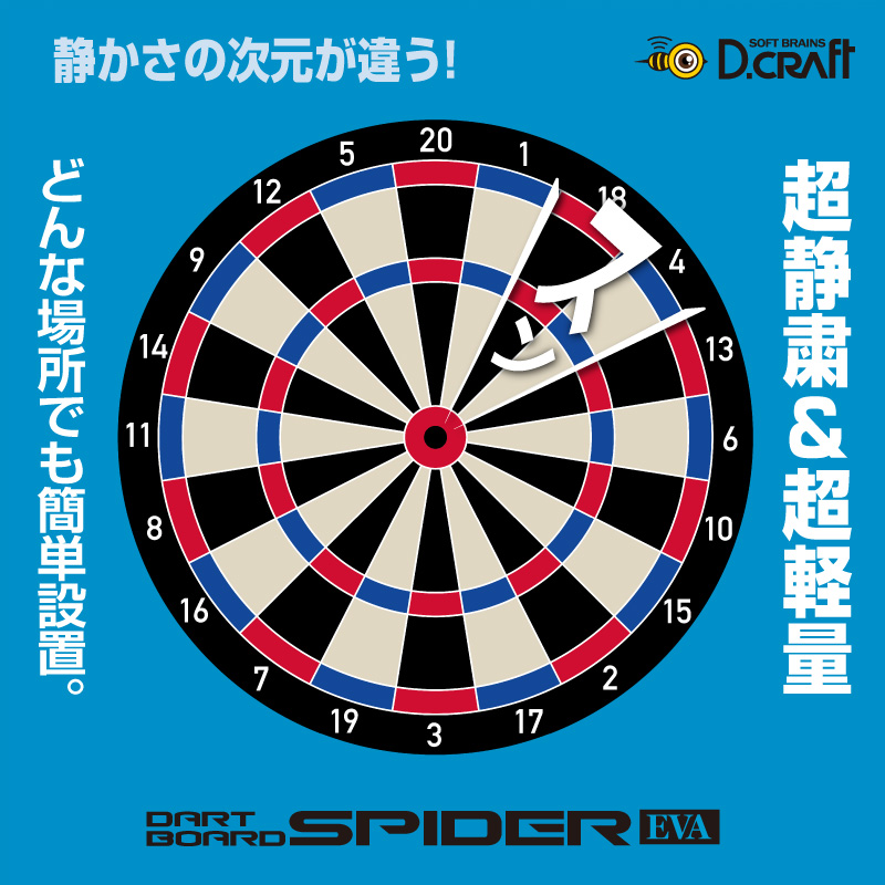 ダーツボード ディークラフト D.craft DARTBOARD SPIDER EVA ダーツボード ディークラフト D.craft DARTBOARD SPIDER EVA