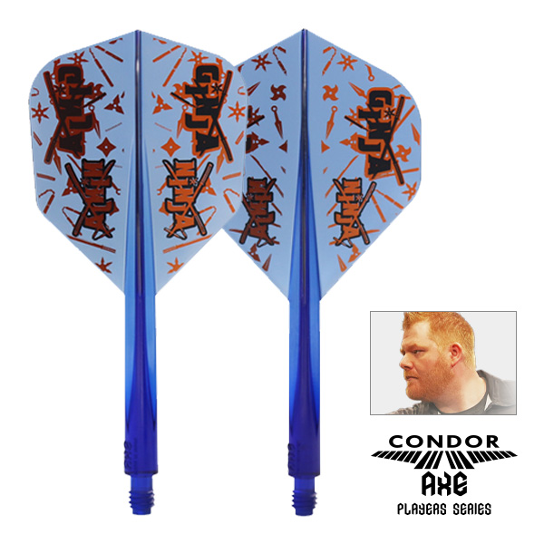 ダーツ フライト CONDOR AXE GINJA NINJA クリアブルー Matt Champbell ダーツ フライト CONDOR AXE GINJA NINJA クリアブルー Matt Champbell