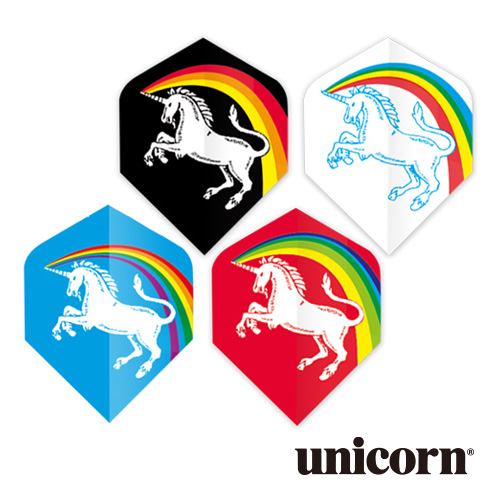 Core .75 Flights Unicorn Rainbow Swirl Metallic Dart Flight By Unicorn 